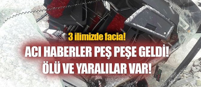 Acı haberler peş peşe geldi! 3 otobüs devrildi, ölü ve yaralılar var!