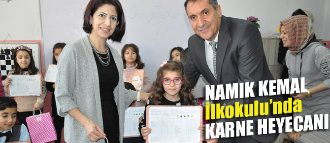 Namık Kemal İlkokulu’nda karne heyecanı