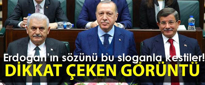 Erdoğan'ın sözünü bu sloganla kestiler