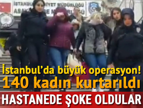 140 kadın fuhuş şebekesinden kurtarıldı!