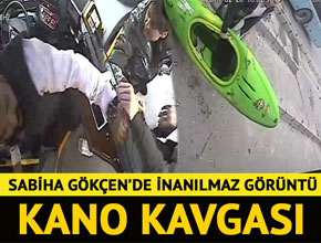 Kurtköy'de inanılmaz görüntüler... Kano kavgası