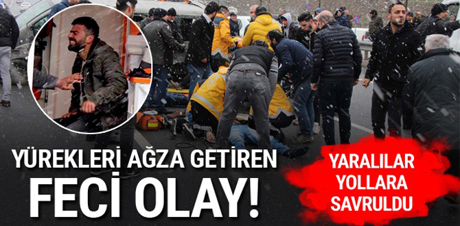 İstanbul'da  feci kaza! Yaralılar var