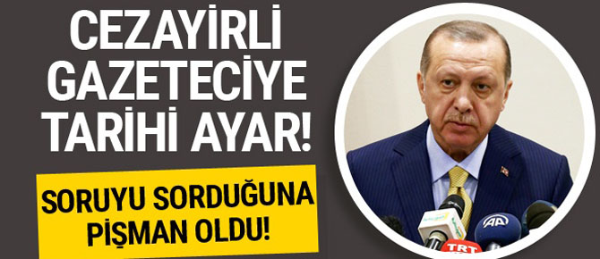 Erdoğan'dan Cezayirli gazeteciye tarihi ayar!