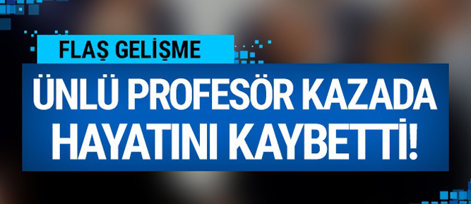 Ünlü profesör kazada hayatını kaybetti!