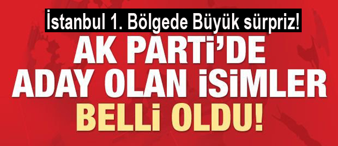 İşte AK Parti İstanbul 1. Bölge Milletvekili adayları