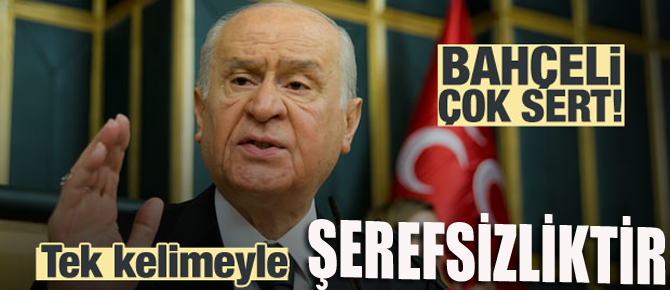 Devlet Bahçeli: Tek kelimeyle şerefsizliktir