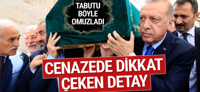 Erdoğan tabutu böyle omuzladı! Cenazede dikkat çeken detay