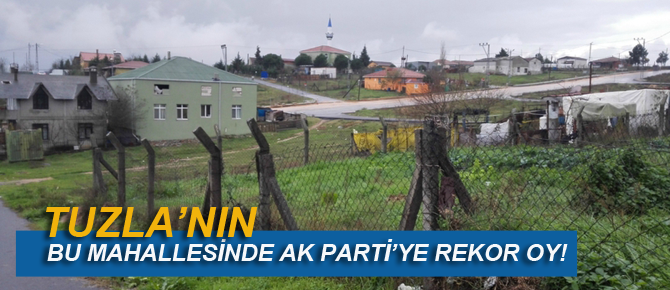 AK Parti'ye Tuzla'da rekor oy çıkan mahalle!