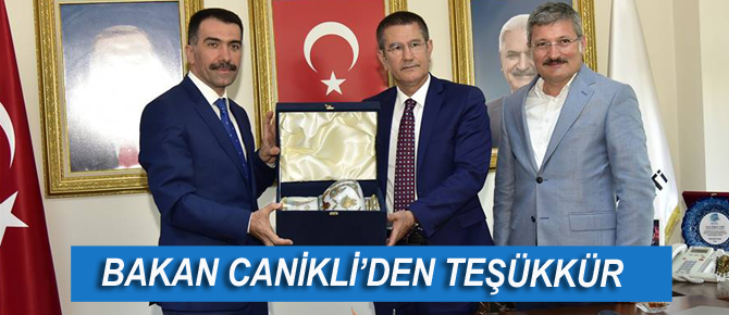 Bakan Canikli'den Pendik'e teşekkür