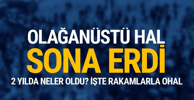 OHAL sona erdi! İşte rakamlarla OHAL'in bilançosu...