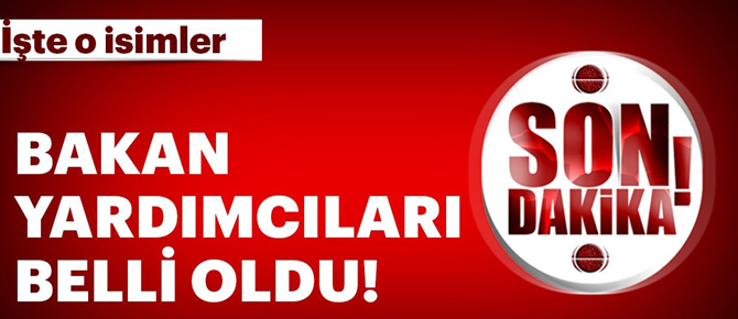 Bakan yardımcıları belli oldu