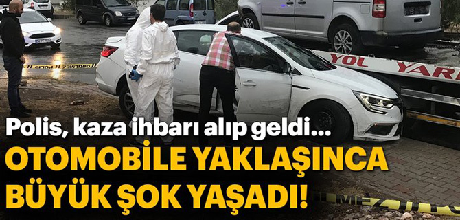 Polis otomobile yaklaşınca büyük şok yaşadı!