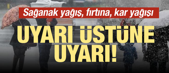 Ve kış geldi! Sağanak yağış, fırtına, kar uyarısı...