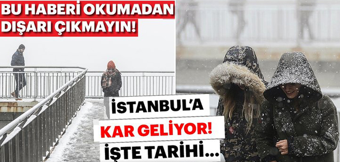 İstanbul'da şiddetli kar yağışı !