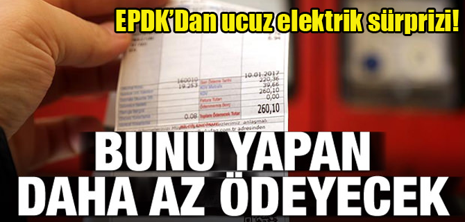 Ucuz elektrik sürprizi!