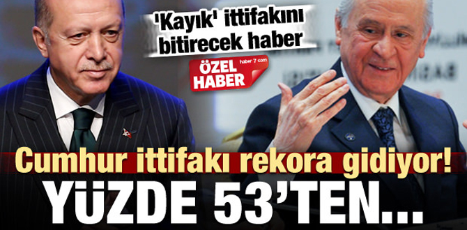 Cumhur ittifakı rekora gidiyor! Yüzden 53'ten...