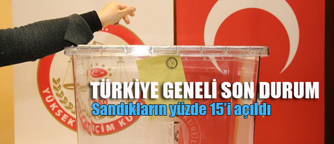 Sandıkların yüzde 15'i açıldı! İşte Türkiye geneli son durum