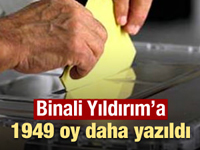 Arnavutköy'de 1949 oy Binali Yıldırım'a yazıldı