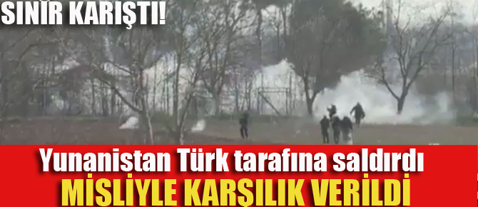 Yunan polisi Türk tarafına saldırdı! Misliyle karşılık verildi