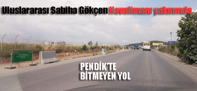 Pendik'te bitmeyen yol.. Kaderine terk edildi