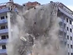 Rize'de bina bir anda çöktü!
