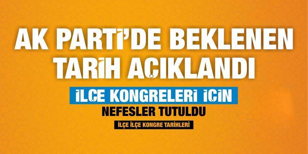 AK Parti'de kongre tarihi 19 Aralık