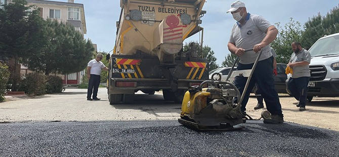 Tuzla'da tam kapanmada asfalt seferberliği