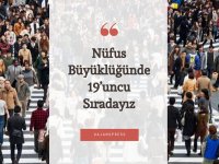 NÜFUS BÜYÜKLÜĞÜNDE 19’UNCU SIRADAYIZ