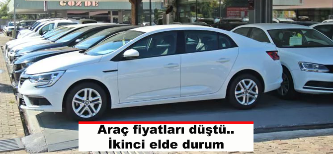 Araç fiyatları düştü.. İkinci elde durum