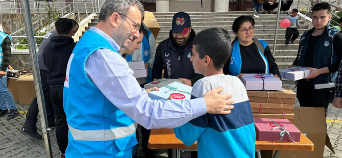Başkan Ahmet Cin, depremzede çocuklarla buluştu