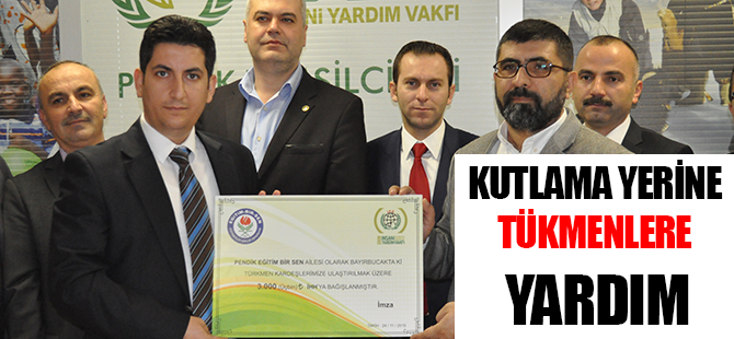 Kutlamaya harcayacakları parayı ıhh'ya verdiler