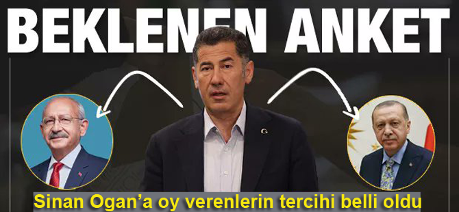 İşte ikinci tur anketi! Sinan Ogan'a oy verenler kime oy verecek?