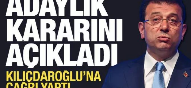 İmamoğlu İstanbul için adaylık kararını açıkladı
