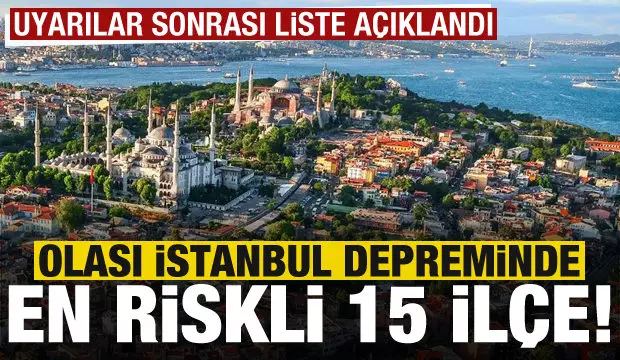 İstanbul depremindeki en riskli ilçeler açıklandı; Pendik, Tuzla
