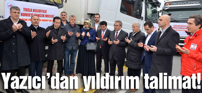 Tuzla'dan Bayırbucak Türkmenleri'ne 3 tır yardım