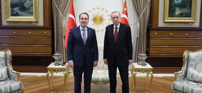 Erdoğan Refah Partisi  Lideri Fatih Erbakan'ı kabul etti