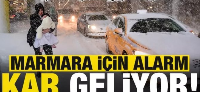 Marmara'ya kar geliyor!