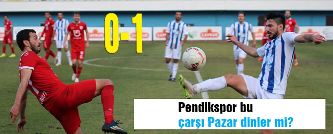 Pendikspor Pazarspor'u da sahadan sildi:1-0