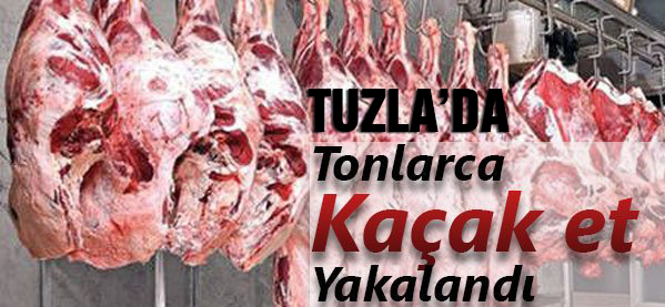Tuzla'da 39 ton kaçak et yakalandı