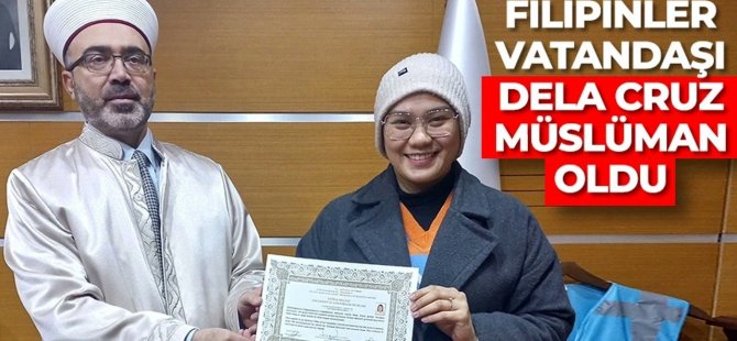 Filipinli Dela Cruz, Pendik'te Müslüman oldu