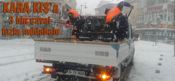 3 bin çuval tuz dağıtıldı