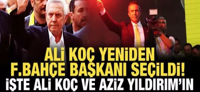 Fenerbahçe'de başkanlığı Ali Koç kazındı