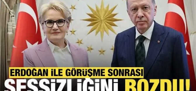 Akşener'den Erdoğan görüşmesi sonrası açıklama!