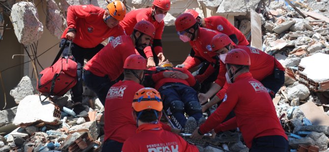 Pendik'te Deprem Tatbikatı, Gerçeğini Aratmadı