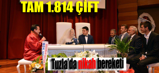 Tuzla'da 1814 çift dünyaevine girdi