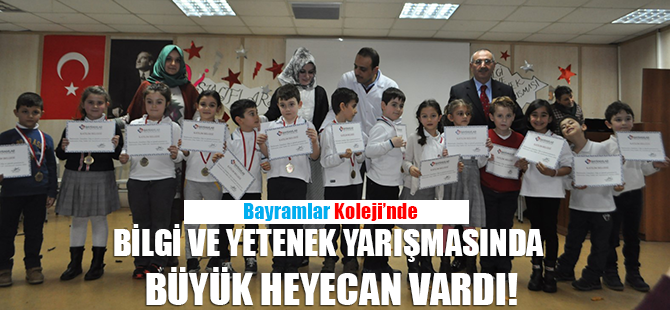 Bayramlar Koleji'nde bilgi ve yetenek yarışması