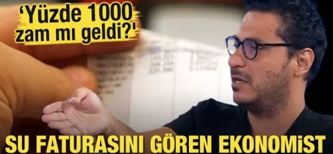 Su faturası ünlü ekonomisti  çaldırttı!