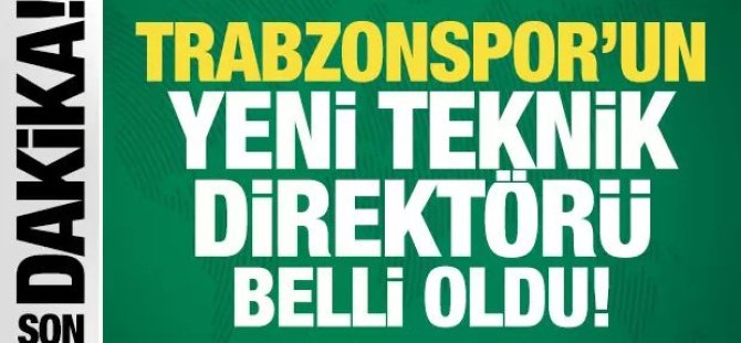 Trabzonspor'un yeni teknik direktörü belli oldu!