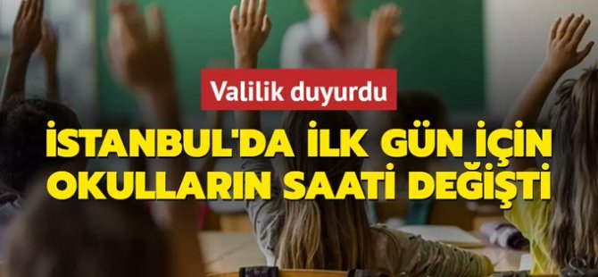 İstanbul'da okulların başlama saati değişti