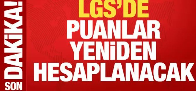 Liselere Giriş Sınavında yeni puan hesabı!